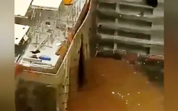 بلایی که باران بر سر زمین گودبرداری شده آورد + فیلم 