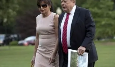 پدر زن و مادر زن ترامپ در محوطه چمن کاخ سفید/عکس