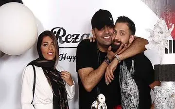 محسن افشانی و سویل دیشب در یک جشن تولد