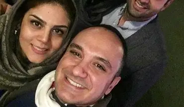 مجری معروف تلویزیون در آغوش همسرش! + عکس