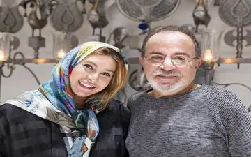 فریبا نادری در کنار کارگردان معروف