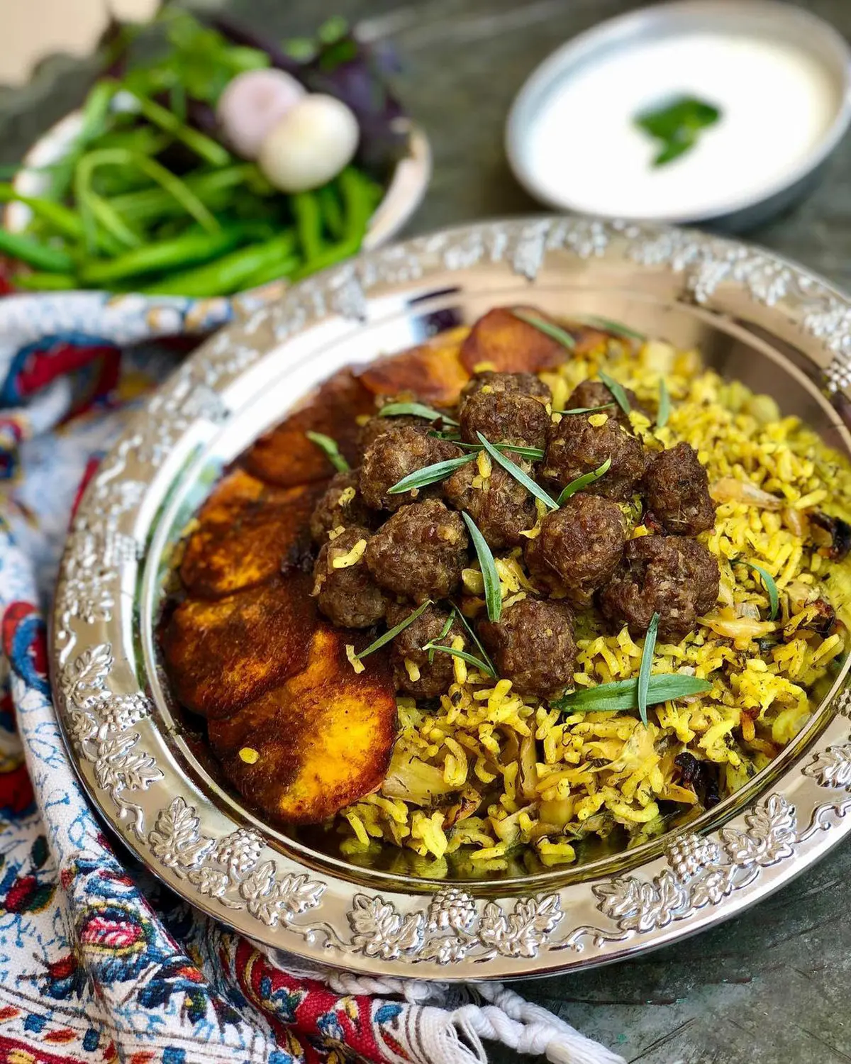 طرز تهیه کلم قمری پلو اصل شیرازی با گوشت قلقلی