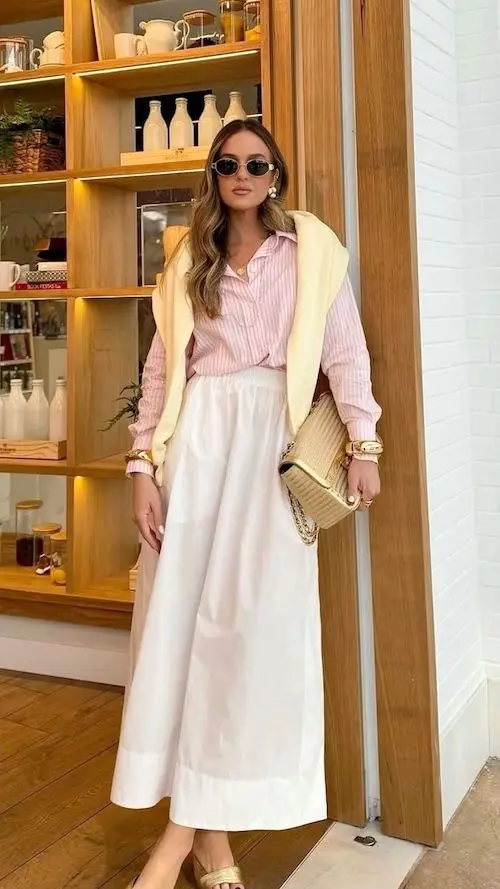 استایل بهاری با دامن