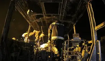 جزئیات حادثه برخورد تانکر با اتوبوس در سنندج