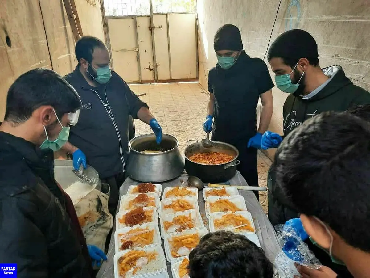  طبخ و توزیع ۱۲۰۰ پرس غذای گرم در قالب طرح شهیدسلیمانی 