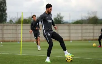 حضور جهانبخش در تمرینات برایتون 