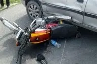 راکب موتورسیکلت در برخورد با خودرو در آوج کشته شد