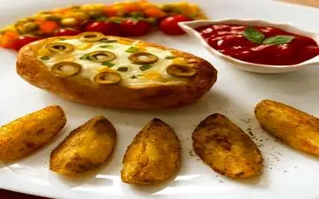 برای ناهار یکی از ساده‌ترین و خوشمزه‌ترین غذا هارو فقط با سیب زمینی درست کن | طرز تهیه سیب زمینی شکم پر