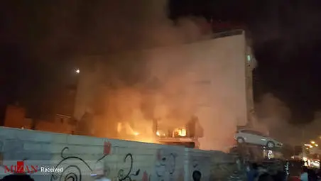 انفجار و آتش سوزی مهیب در بلوار نصر شیراز + تصاویر