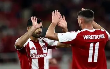 پیروزی قاطع المپیاکوس در دیدار خارج از خانه با حضور طارمی

