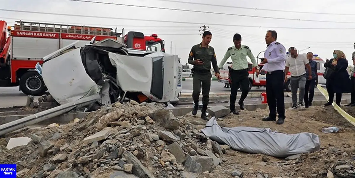 ۲ کشته و مجروح بر اثر برخورد خودرو با تیر برق در مشهد