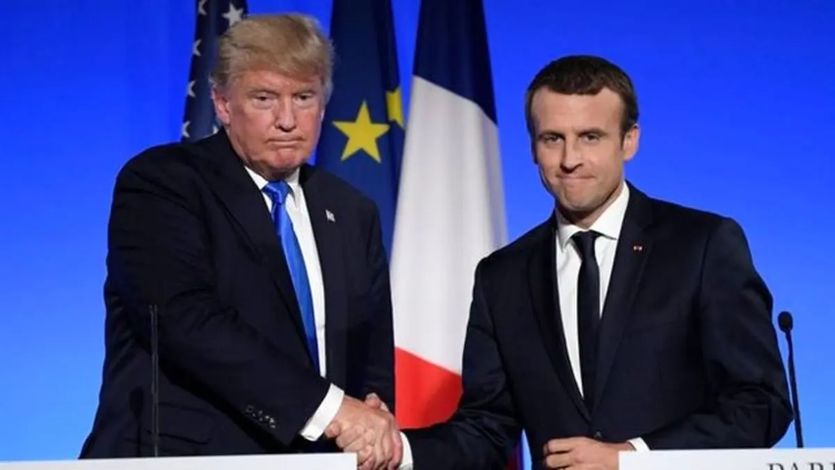 
خوشحالی رییس جمهور فرانسه از صمیمتش با ترامپ
