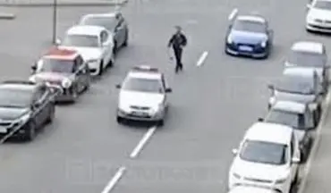 راننده متخلفی که خودروی پلیس را دزدید