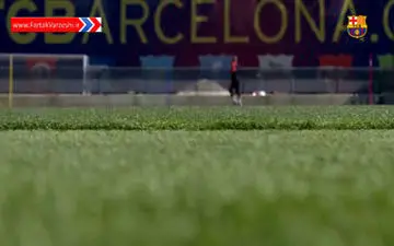 آخرین تمرین بارسلونا قبل از شهرآورد کاتالونیا+فیلم 