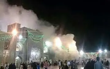 ویدئویی از آتش سوزی ساعتی قبل در حرم مطهر رضوی