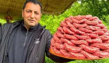 کتلت گوشت خوشمزه و متفاوت به سبک روستایی آذربایجانی + ویدئو