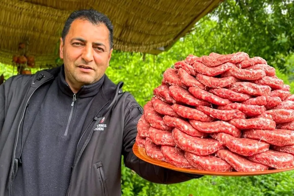 کتلت گوشت خوشمزه و متفاوت به سبک روستایی آذربایجانی + ویدئو