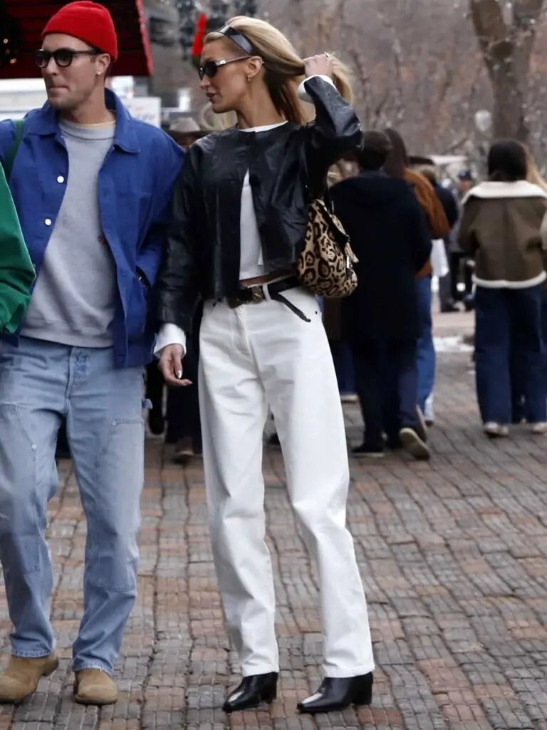 استایل با شلوار جین سفید