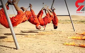 داعش سه نفر را زنده زنده در آتش سوزاند+عکس
