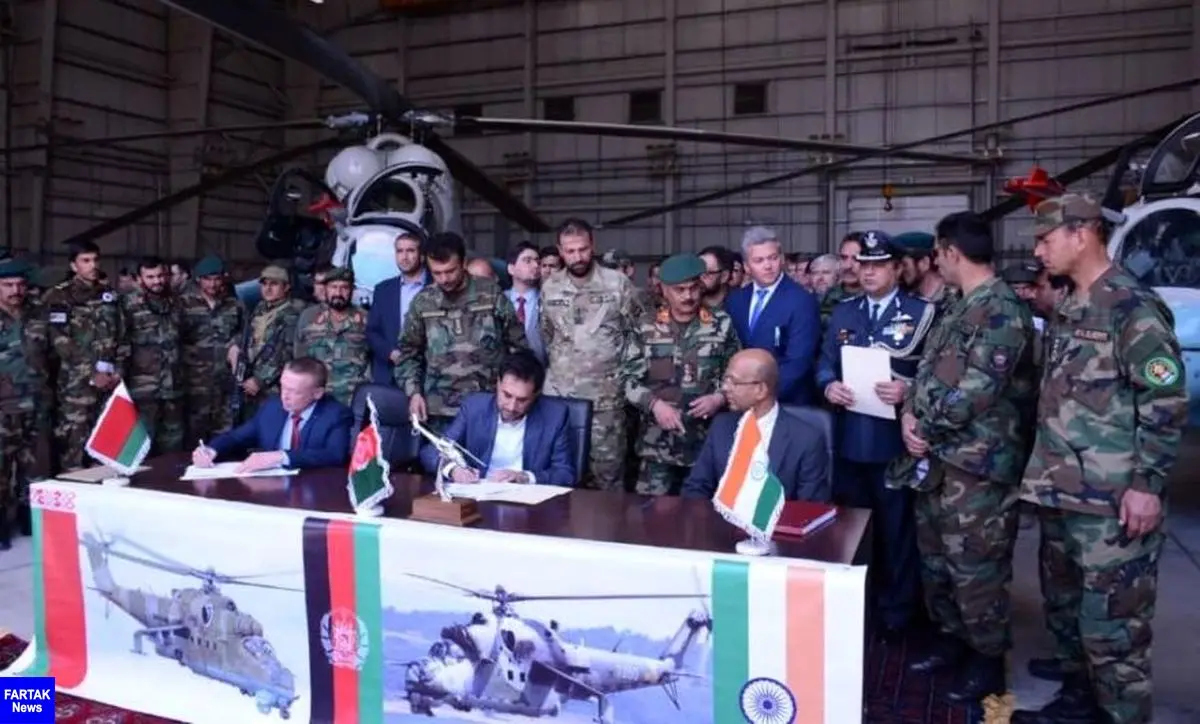  هند دو بالگرد جنگی به افغانستان هدیه کرد