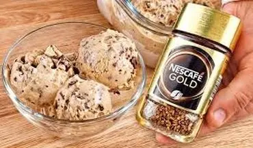 طرز تهیه  بستنی نسکافه ای خانگی !
