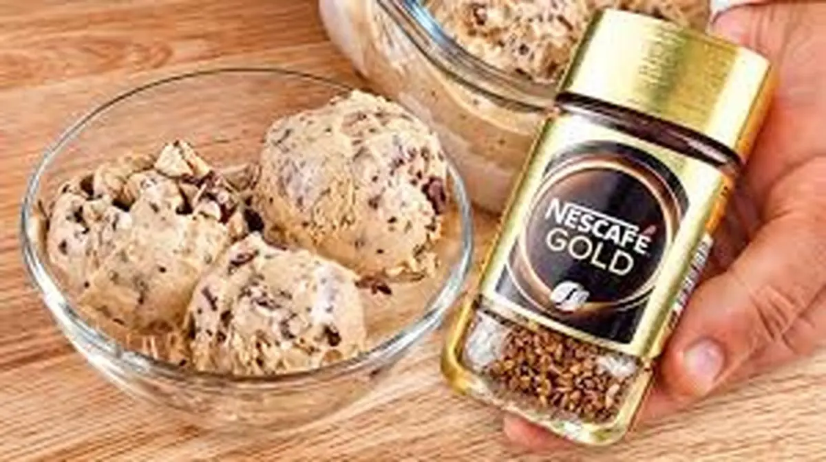 طرز تهیه بستنی نسکافه ای خانگی !
