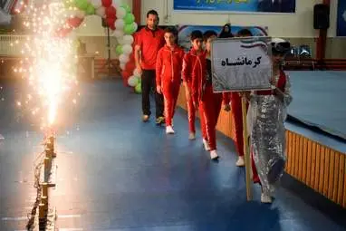 افتتاحیه رقابت‌های رشته ژیمناستیک - ترامپولین نخستین المپیاد استعدادهای ورزشی برتر کشور در  کرمانشاه 