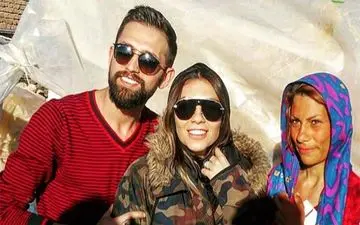 عکس یادگاری محسن افشانی و همسرش در مناطق زلزله زده!