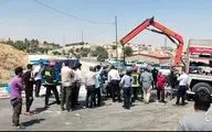 سه مصدوم بر اثر واژگونی خودرو نیسان وانت در شهرک صدرا کرمانشاه