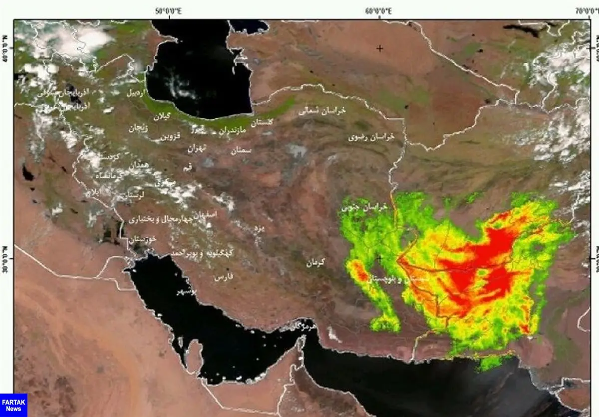 وزش باد و گردوخاک سیستان و بلوچستان را فرا می‌گیرد