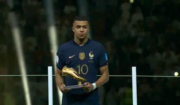 کیلیان امباپه برنده کفش طلای جام 2022 قطر + ویدئو