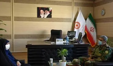 دیدار مدیرکل بهزیستی استان کرمانشاه با  فرمانده ارشد نظامی آجا در غرب کشور