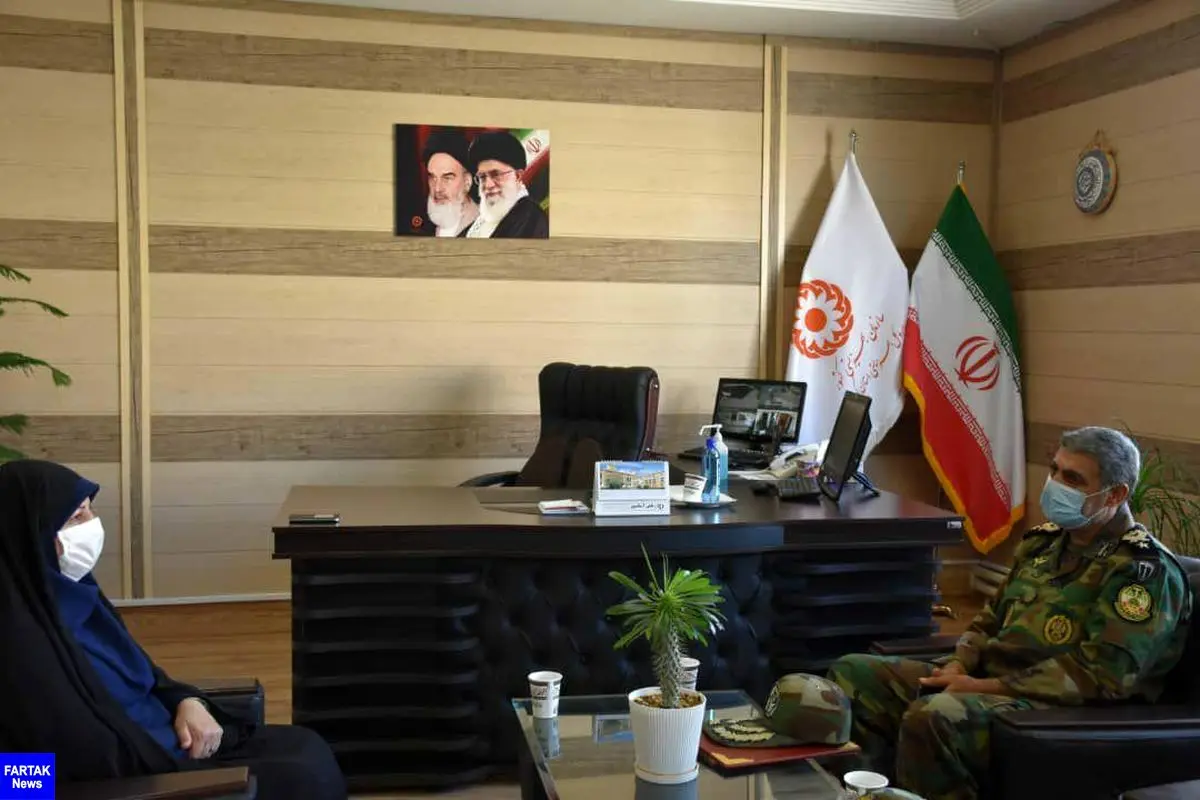 دیدار مدیرکل بهزیستی استان کرمانشاه با  فرمانده ارشد نظامی آجا در غرب کشور
