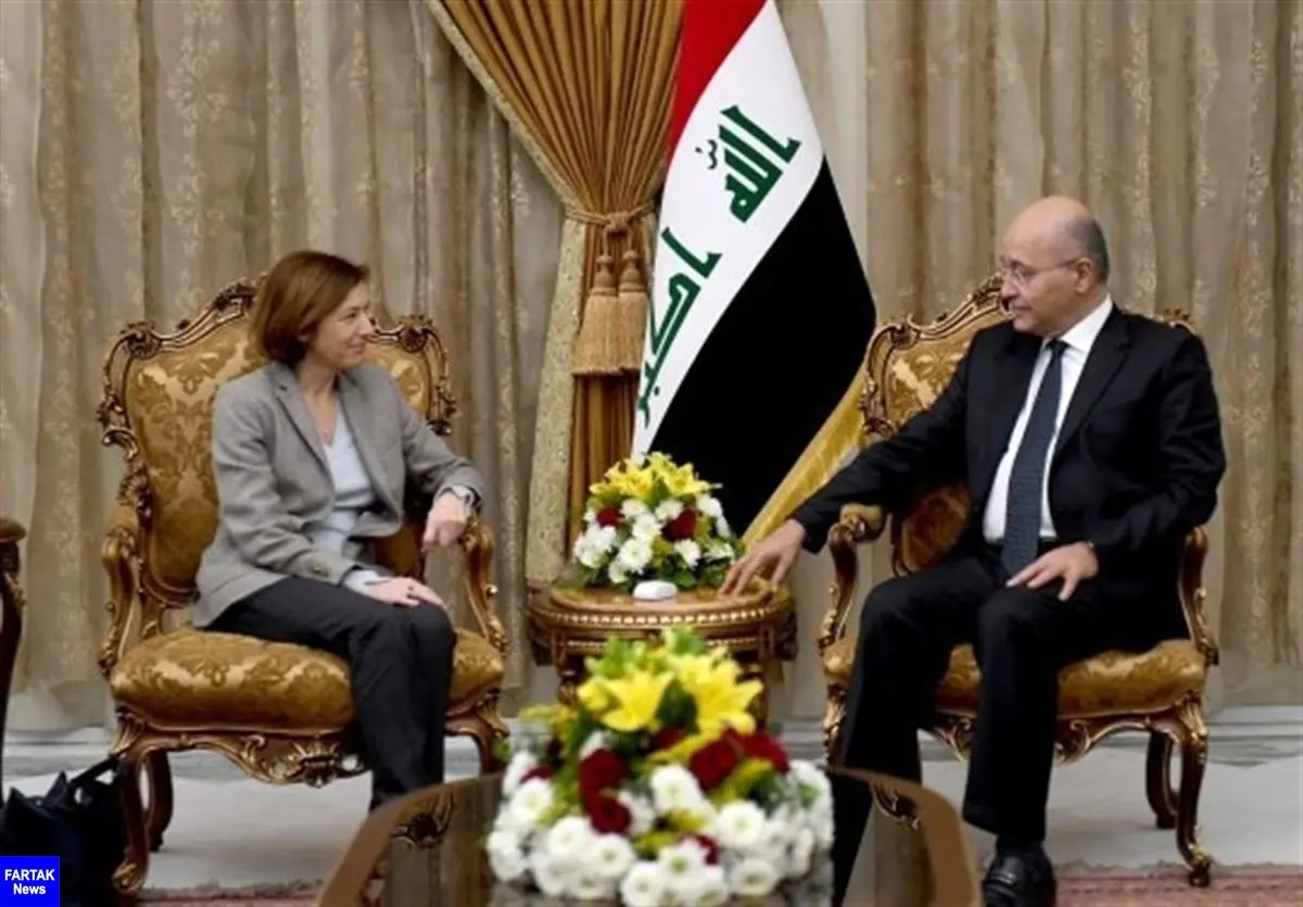  جزئیات دیدار وزیر دفاع فرانسه با رئیس‌جمهور عراق 