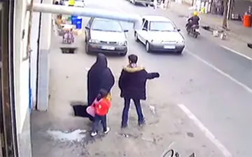 فیلم سقوط دردناک زن تبریزی در چاه