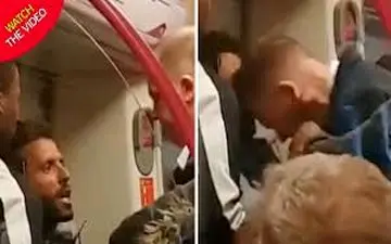 حمله غافلگیرکننده مأمور پلیس به مرد جوان در مترو