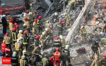  تنها 3 مصدوم در بیمارستان بستری هستند/ حریق نهفته زیر آوار پلاسکو