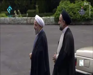 ورود روحانی به سازمان صدا و سیما + تصاویر