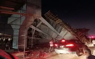 5 مصدوم تا الان در ریزش پل کربلا