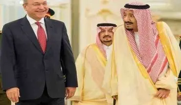 دیدار پادشاه عربستان با رئیس جمهور عراق در ریاض