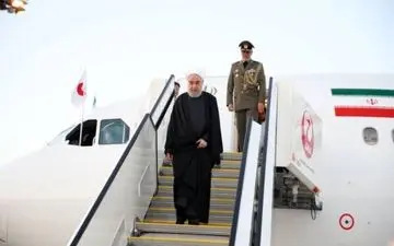 روحانی وارد توکیو شد
