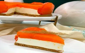 دسر خوشمزه و جذاب | چیز کیک خرمالو رو حتما درست کن!