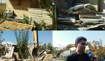 تخریب 15 مورد ساخت و ساز غیرمجاز در اراضی کشاورزی شهرستان کرمانشاه