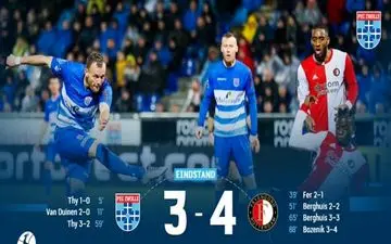 شکست زووله مقابل فاینورد در شب نیمکت نشینی قوچان نژاد