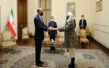 تقدیم رونوشت استوارنامه سفیر آکردیته ایرلند به امیرعبداللهیان