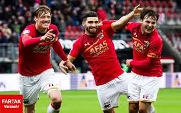  هتریک جهانبخش در لیگ هلند/ لژیونر ایرانی به صدر جدول گلزنان رسید