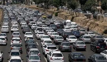 ترافیک سنگین در محور کرج - چالوس