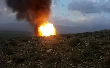 خط انتقال نفت امیدیه - اهواز آتش گرفت 