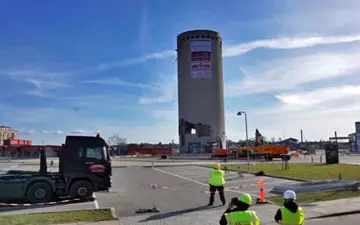 فیلم لحظه جالب تخریب یک سیلو با انفجار