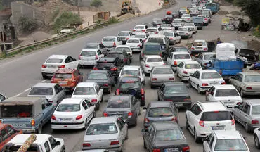 ترافیک سنگین در محور هراز و چالوس
